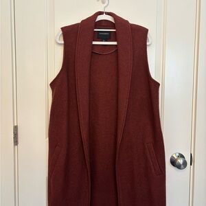 Cynthia Rowley Rich Brown Sleeveless Cardigan